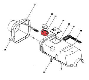 24) Cover B (rubber glow plug cover)